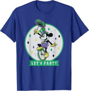 Disney Mickey Mouse Let's Party Mardi Gras Vintage T-Shirt - T-Shirt | Royal