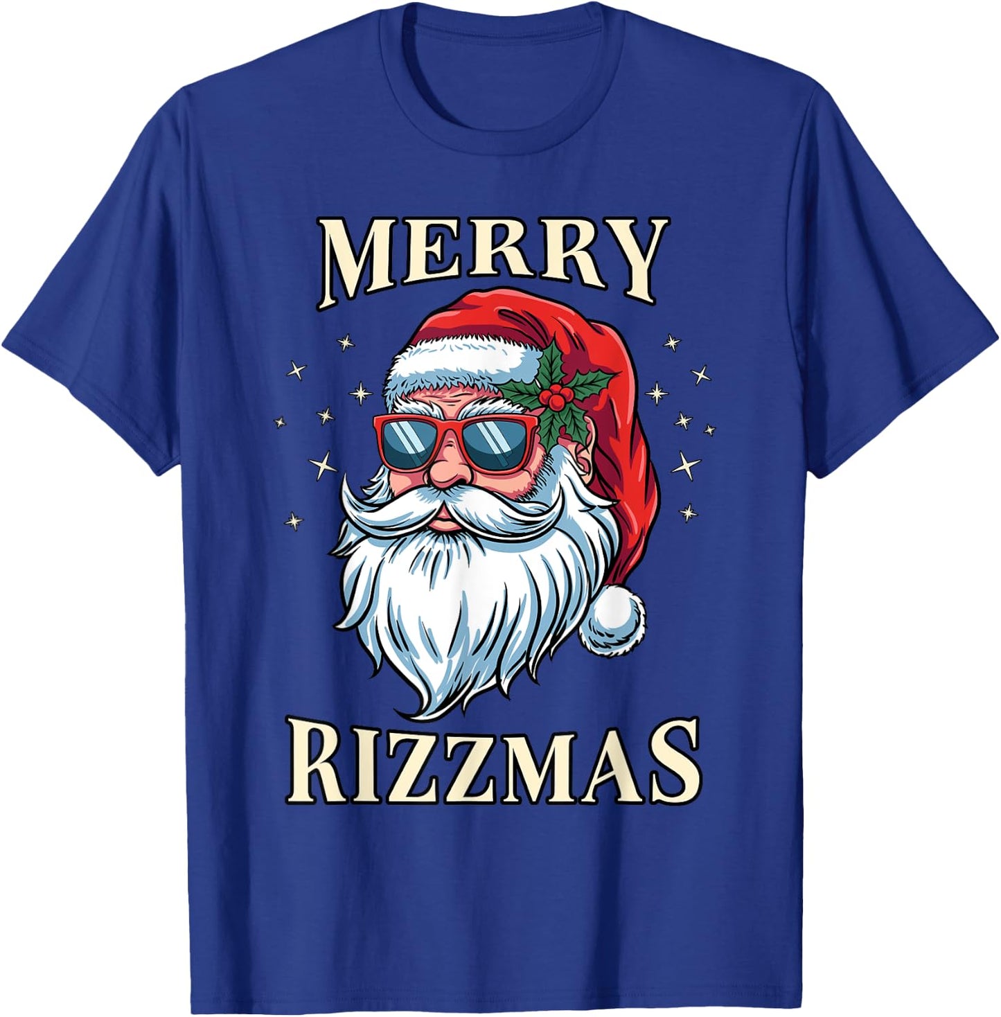 Merry Rizzmas Christmas Santa Claus Rizz Xmas Costume Funny T-Shirt - T-Shirt | Royal