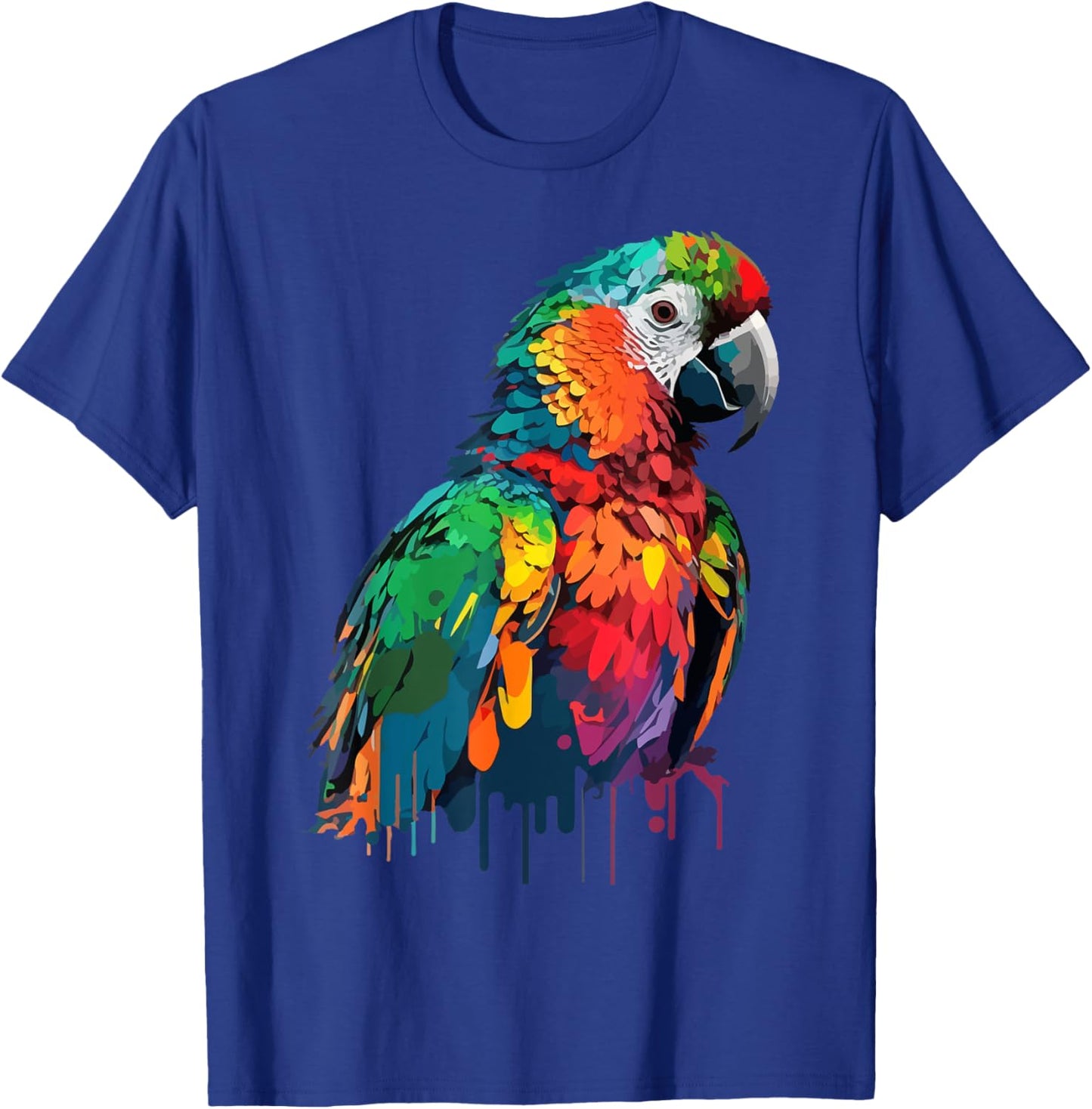 Colorful Parrot Watercolor T-Shirt - T-Shirt | Royal