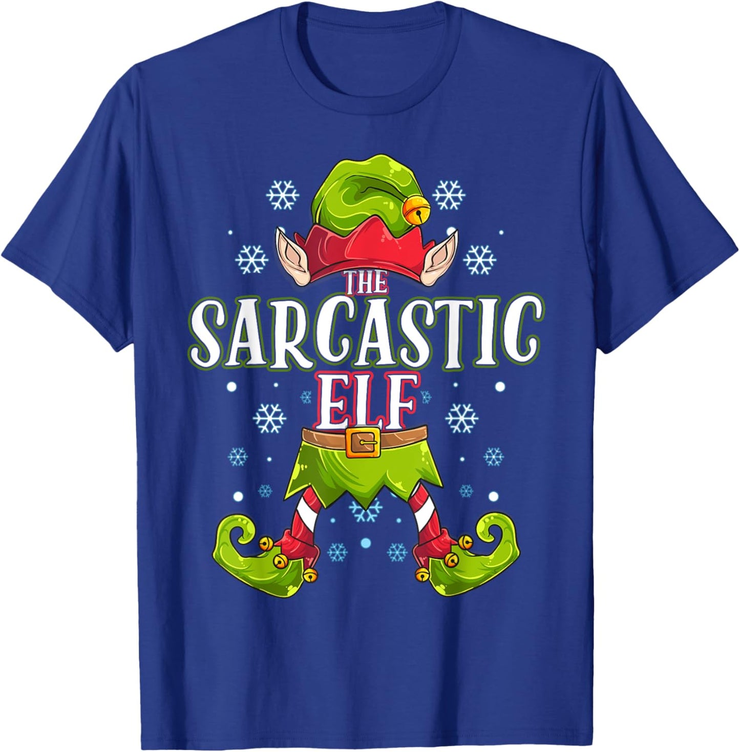 Sarcastic Elf Matching Family Group Christmas Party T-Shirt - T-Shirt | Royal