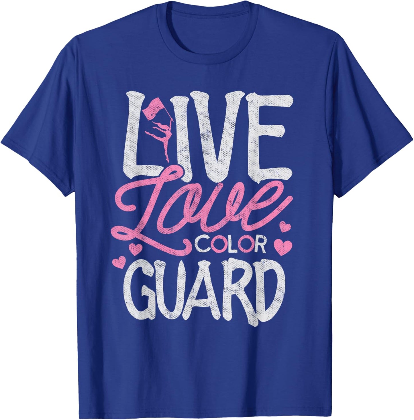 Color Guard Shirt Love Color Guard Marching Band Flag Toss T-Shirt - T-Shirt | Royal