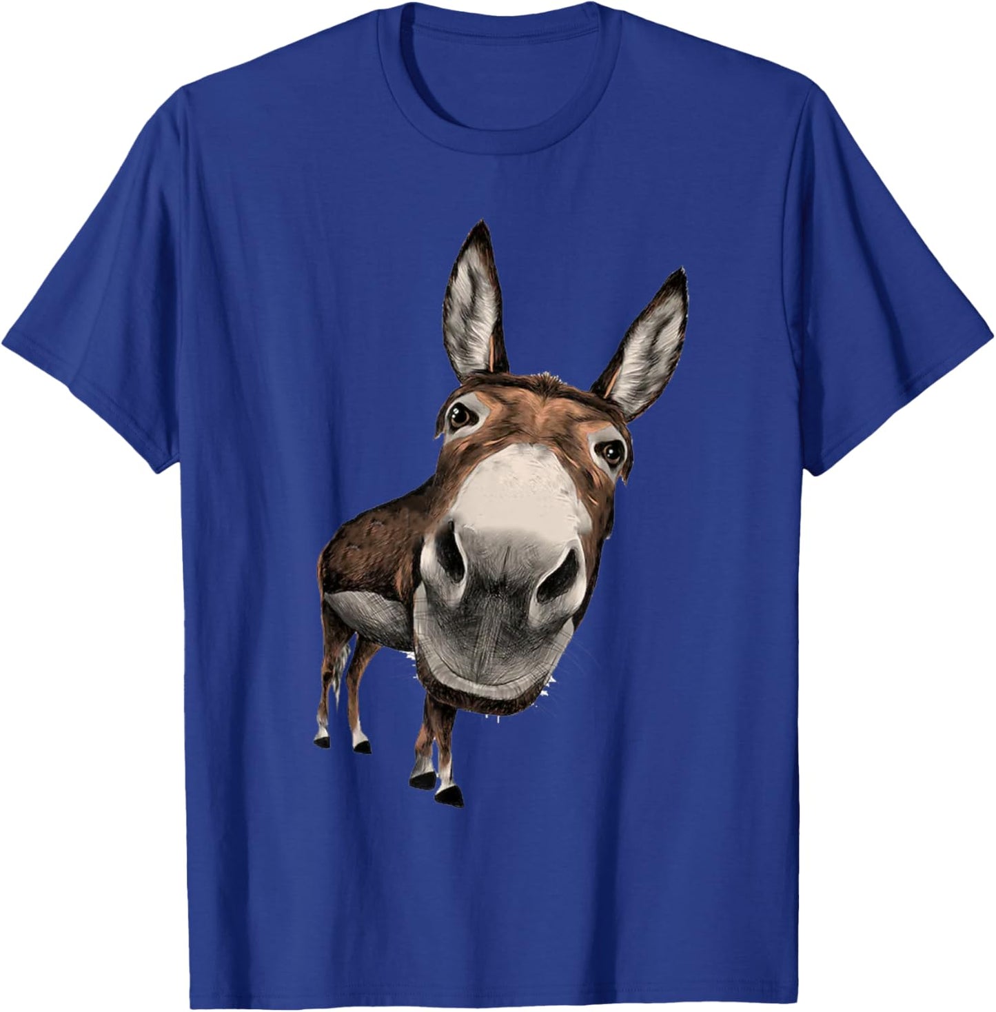 Funny Donkey Donkey Face Curious Donkey T-Shirt - T-Shirt | Royal
