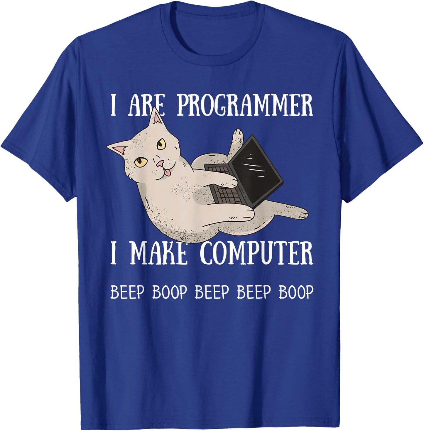 Funny I are Programmer Computer Science Cat Kitty Nerd T-Shirt - T-Shirt | Royal