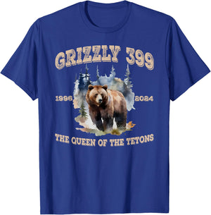 Queen Of The Tetons Grizzly 399 Bear National Park 1996-2024 T-Shirt - T-Shirt | Royal