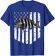 Black White American Flag Sheepshead 4th Of July Fish T-Shirt - T-Shirt | Royal