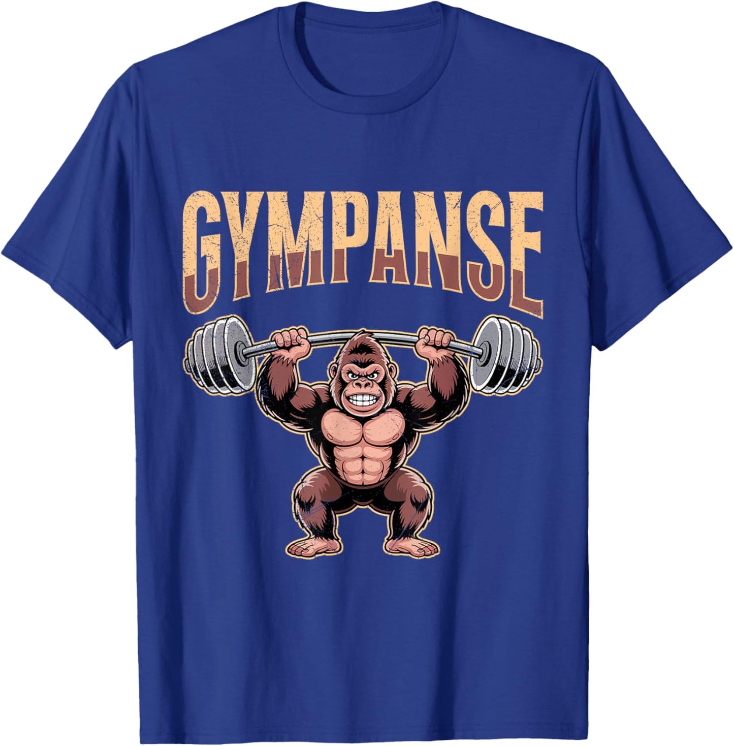 Gewichtheber GYMPANSE Bodybuilding Lustig Gym T-Shirt - T-Shirt | Royal