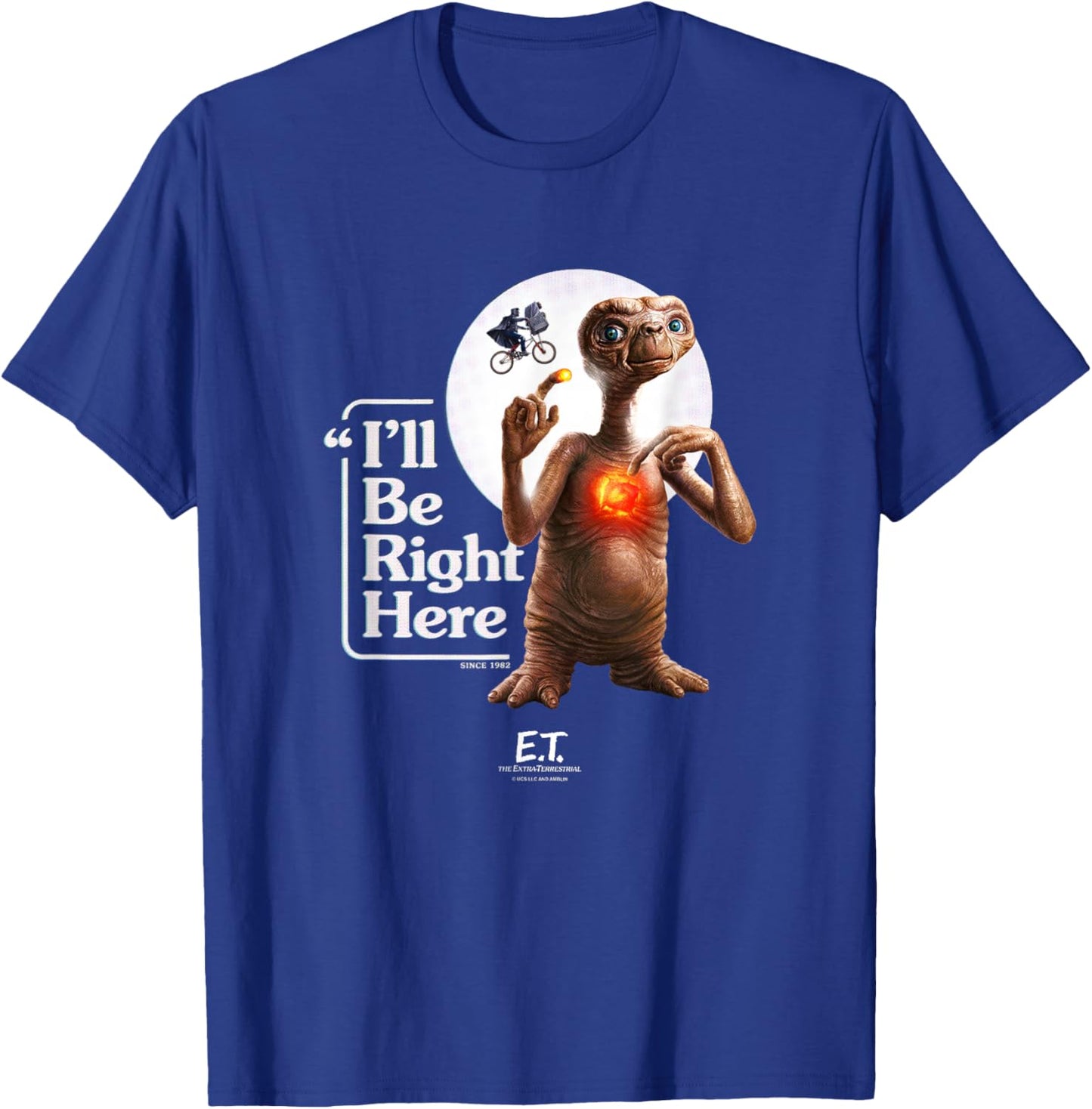 E.T. the Extraterrestrial I'll be Right Here Moon Glow T-Shirt - T-Shirt | Royal