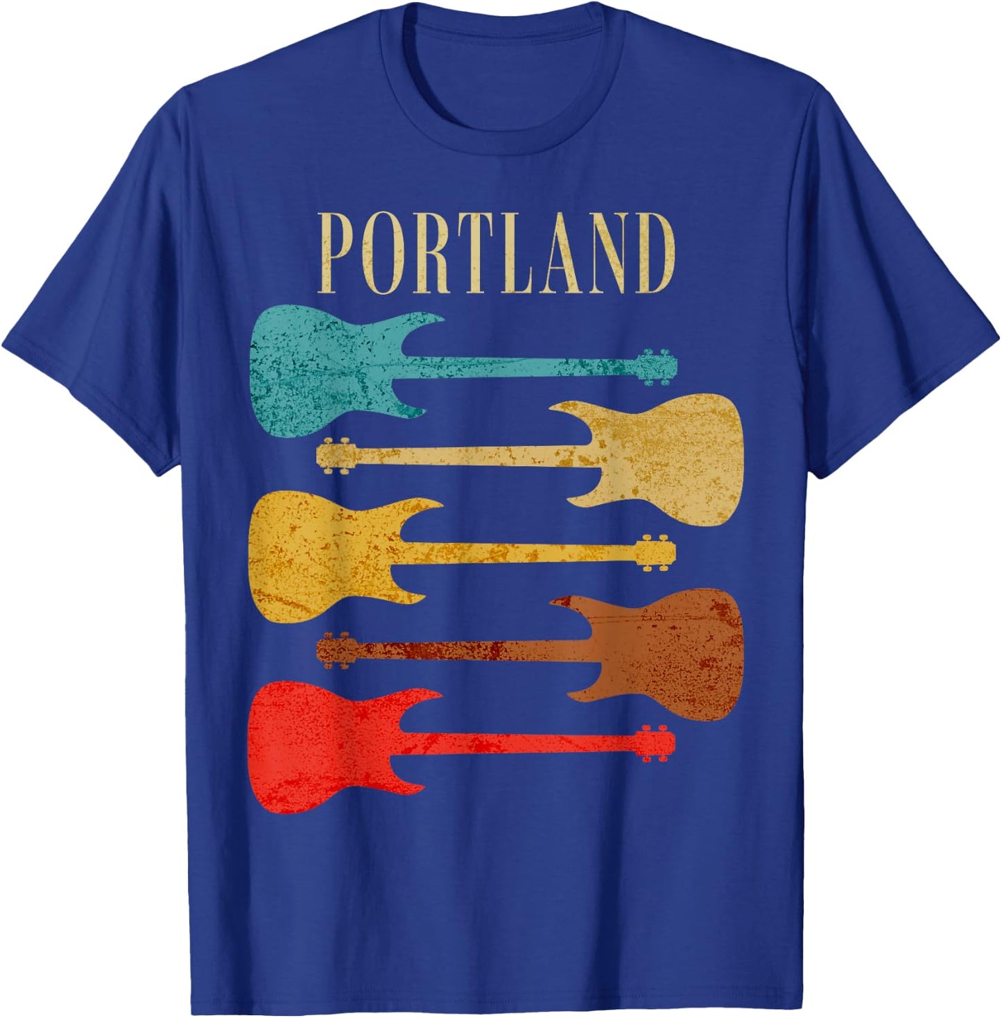 Portland Concert Rock Music Festival Guitars Oregon T-Shirt - T-Shirt | Royal