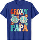 Groovy Papa Dad Hippie Peace Disco Men 60s 70s Party Outfit T-Shirt - T-Shirt | Royal
