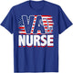 VA Nurse, Veteran & Patriot Nursing, US Military Nurse T-Shirt - T-Shirt | Royal