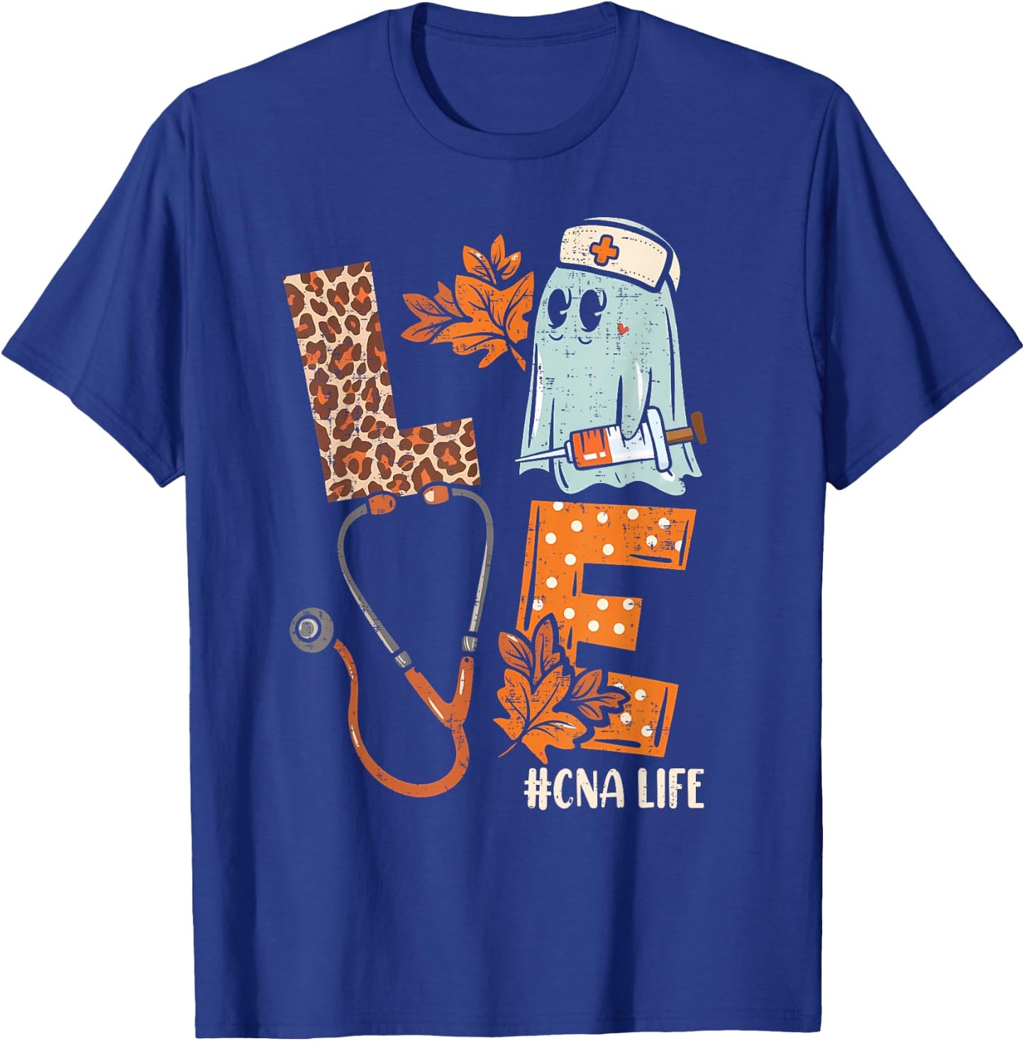 Halloween nurse assistant shirts LOVE CNA life Stethoscope T-Shirt - T-Shirt | Royal