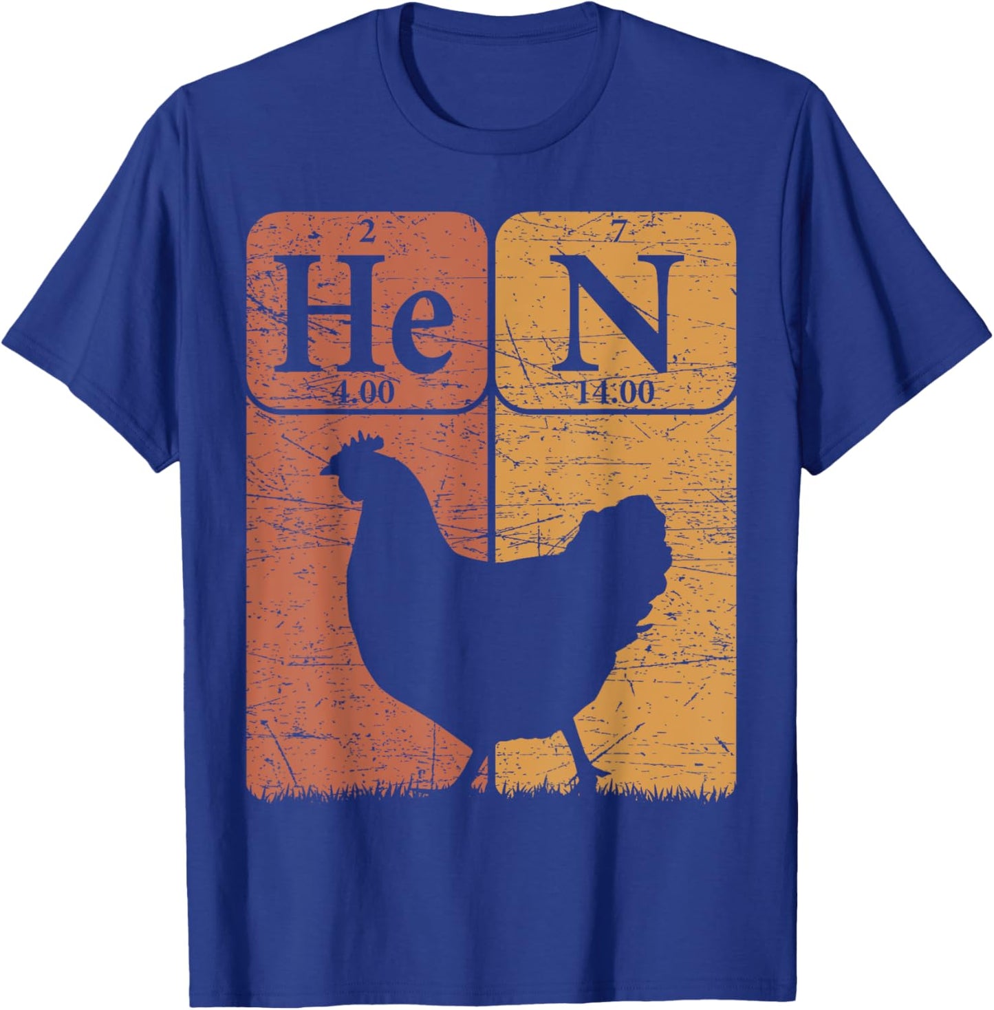 Hen Chicken Periodic Table Elements Chicken Farmer T-Shirt - T-Shirt | Royal