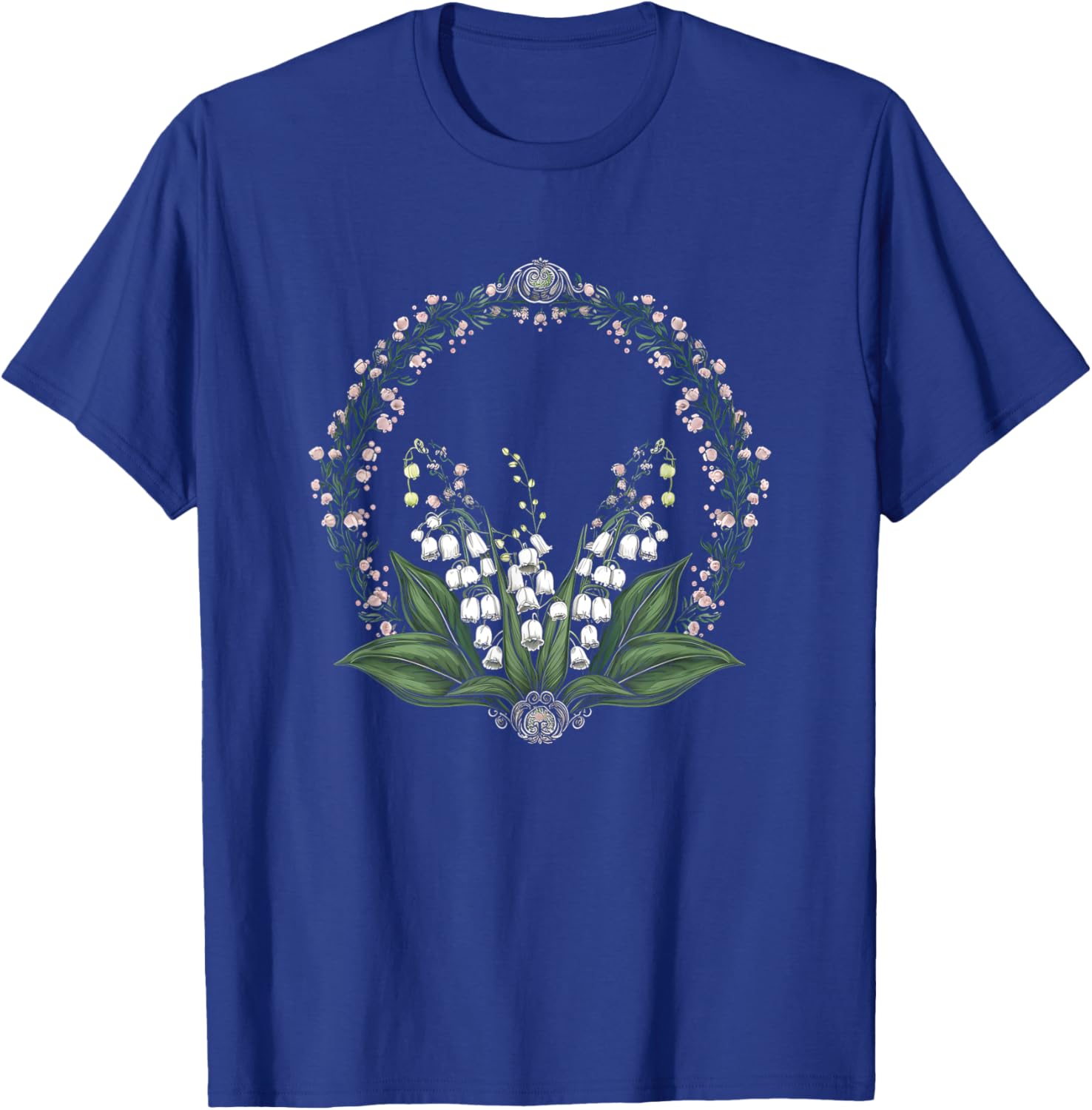 May Birthday Lily of The Valley Flower Spring White Flower T-Shirt - T-Shirt | Royal
