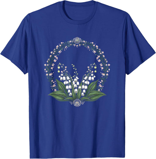 May Birthday Lily of The Valley Flower Spring White Flower T-Shirt - T-Shirt | Royal