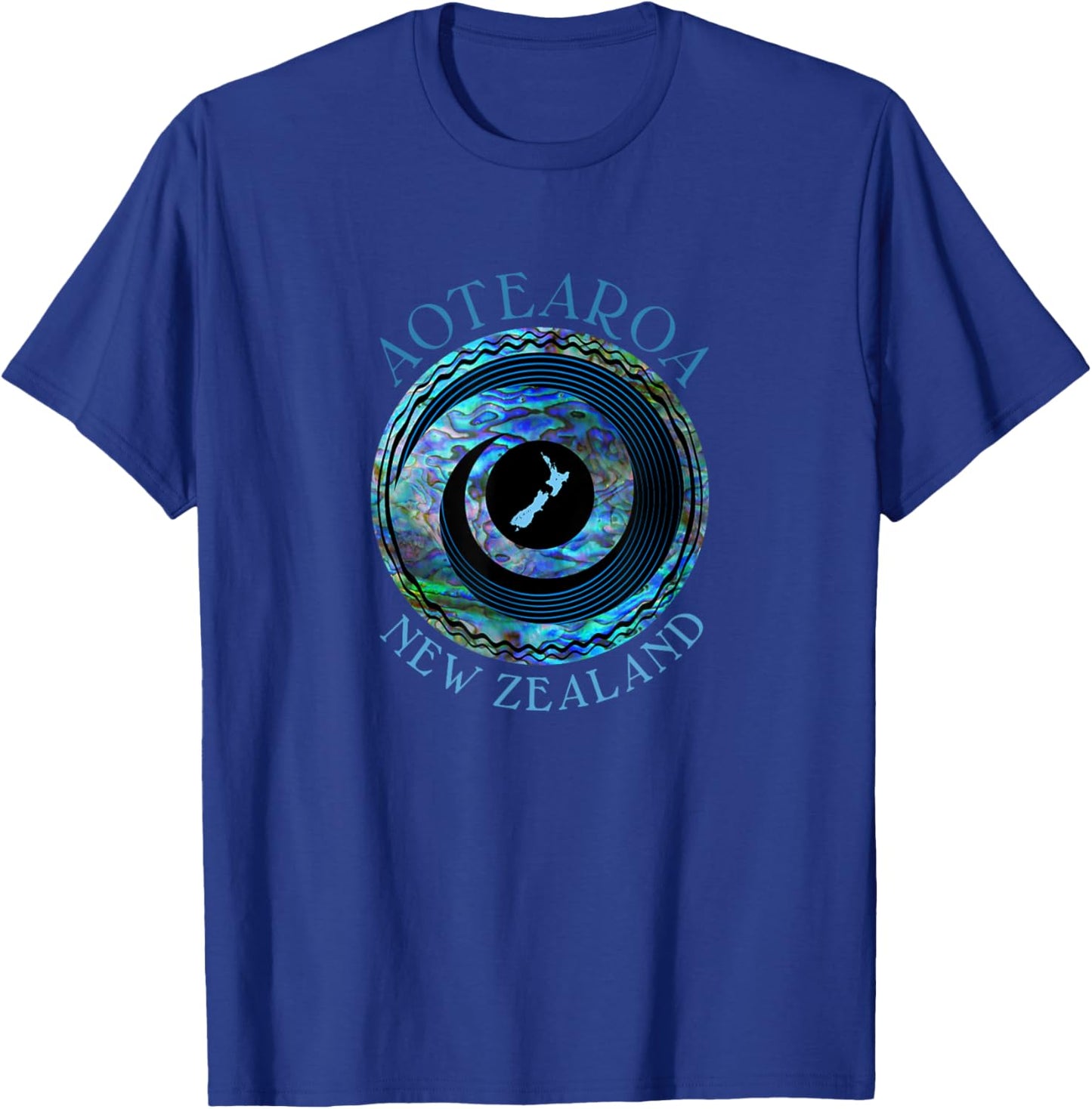 MADJACK NEW ZEALAND AOTEAROA KIWI KORU PAUA , Small, Black T-Shirt - T-Shirt | Royal