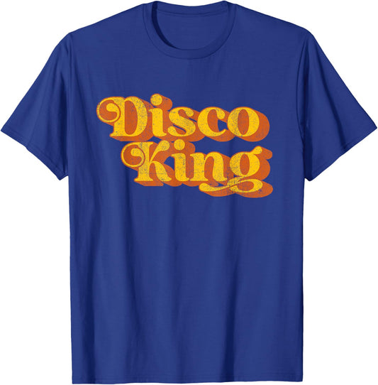 Retro Disco King Funny Vintage 60's 70's Party Men's Costume T-Shirt - T-Shirt | Royal