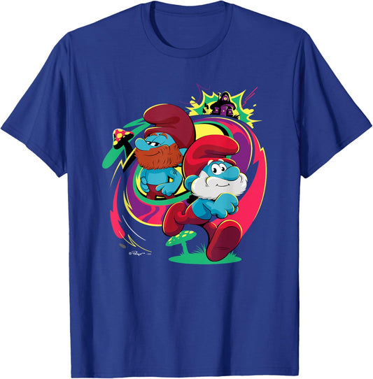 The Smurfs Movie Papa Smurf and Ken Smurf T-Shirt - T-Shirt | Royal