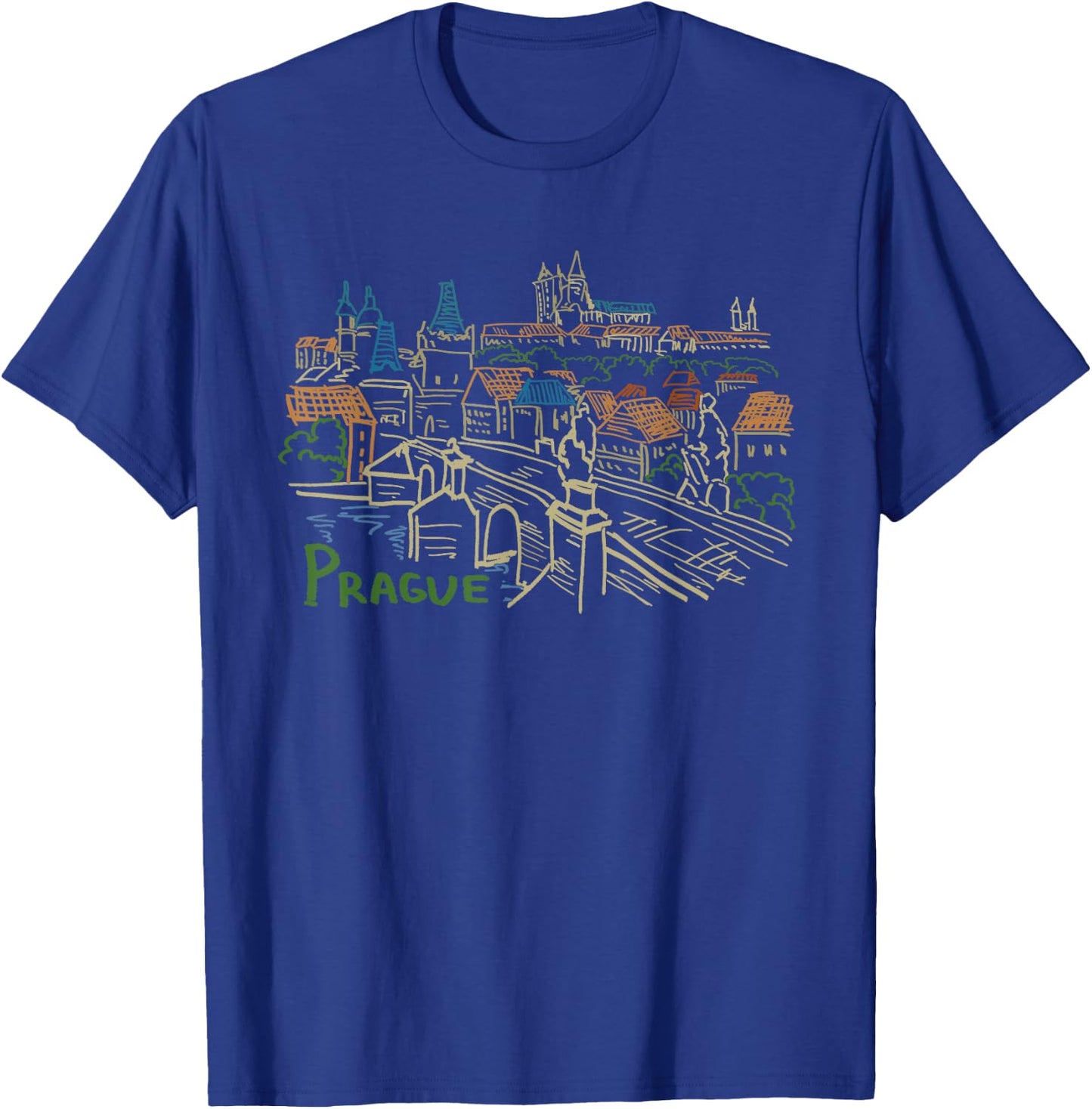 Prague City Charles Bridge T-Shirt - T-Shirt | Royal