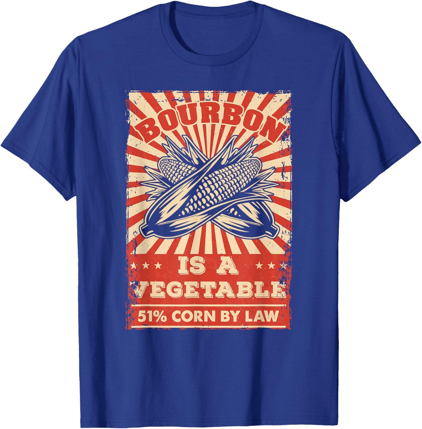 Vintage Bourbon Whisky Saying Bourbon is a Vegetable T-Shirt - T-Shirt | Royal