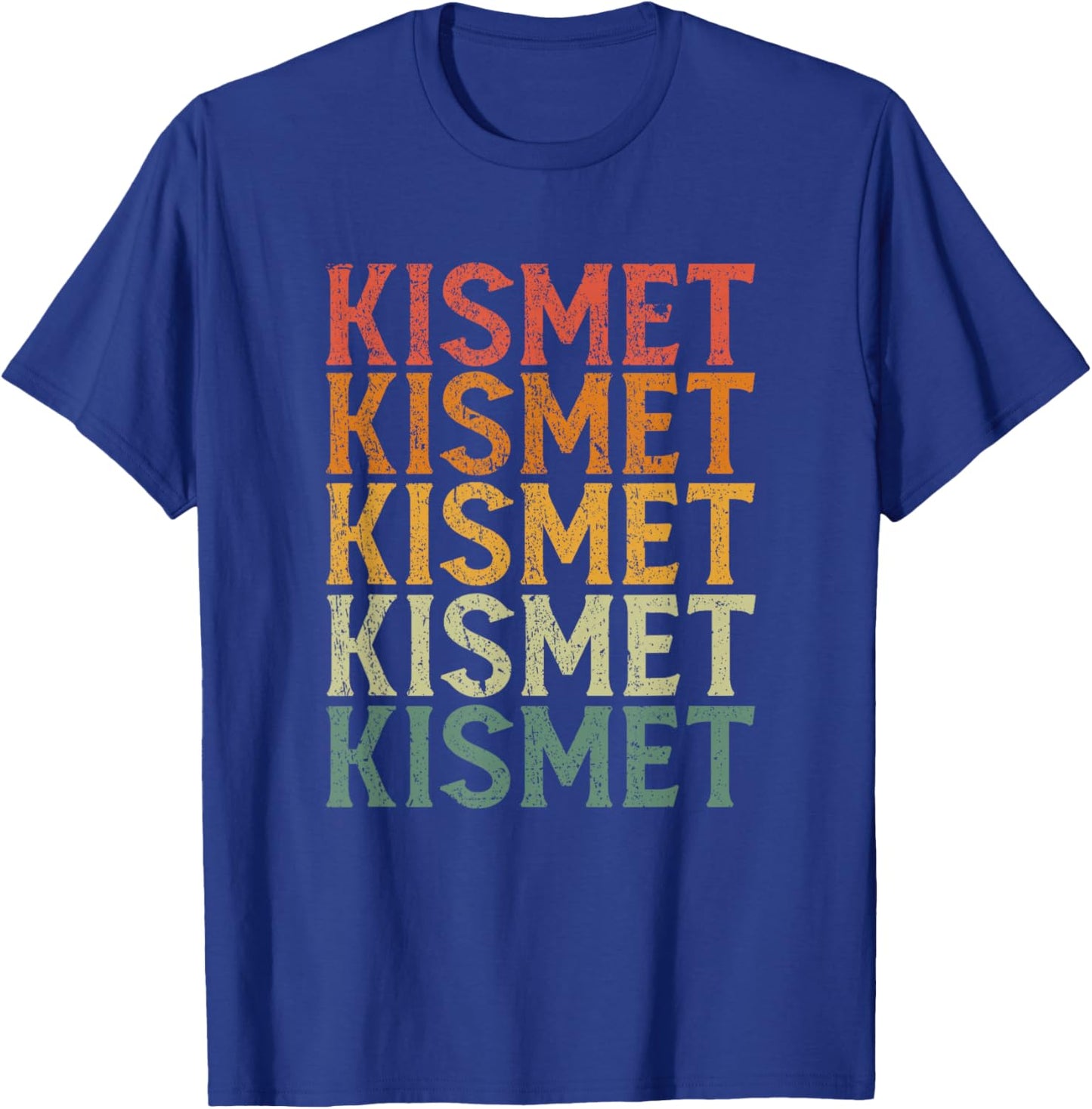 Retro Individual First Name Name Kismet T-Shirt - T-Shirt | Royal