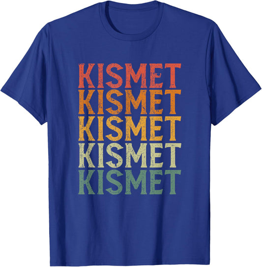 Retro Individual First Name Name Kismet T-Shirt - T-Shirt | Royal