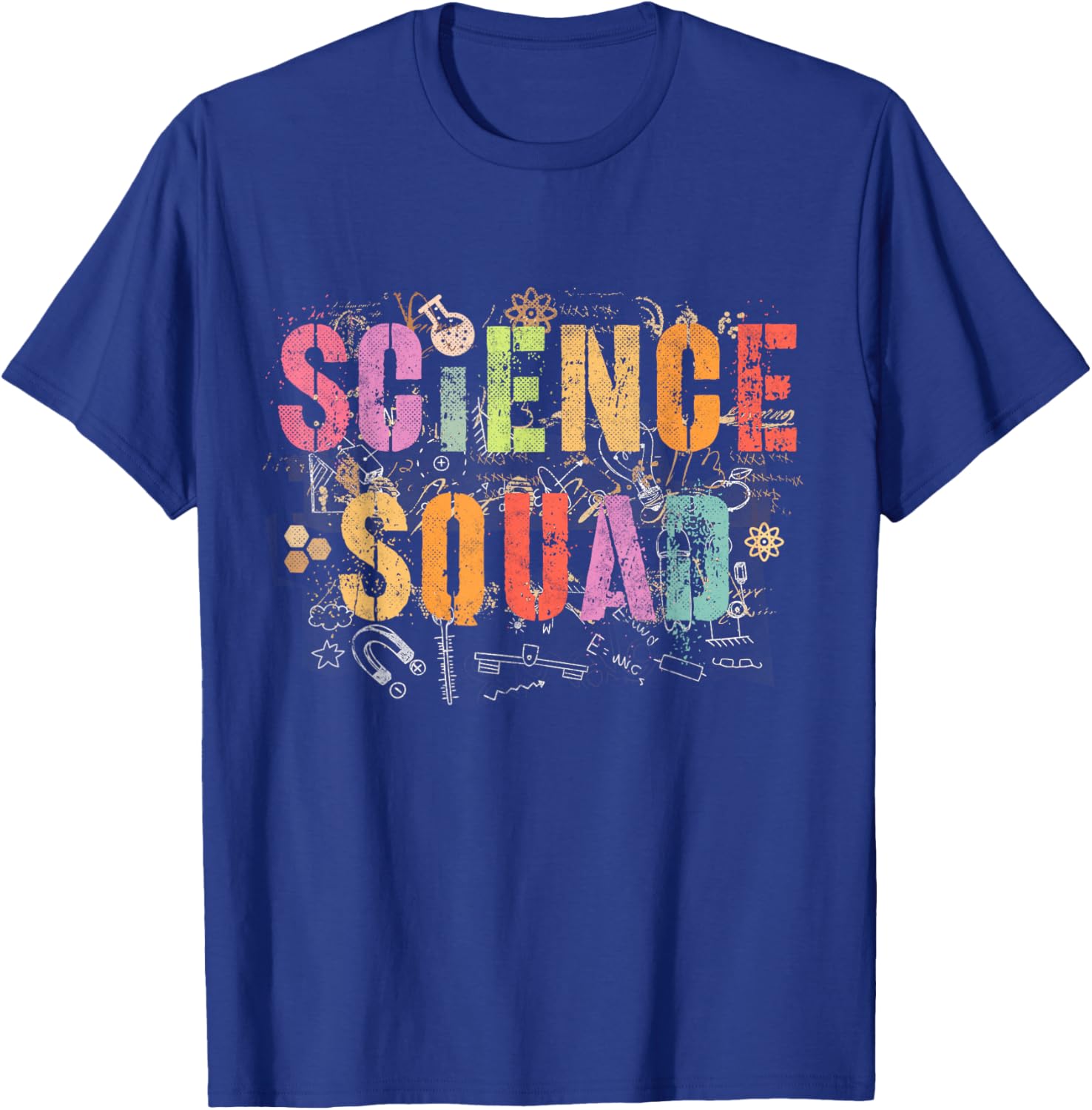 Vintage SCIENCE SQUAD Technology Teacher Team Student STEM T-Shirt - T-Shirt | Royal