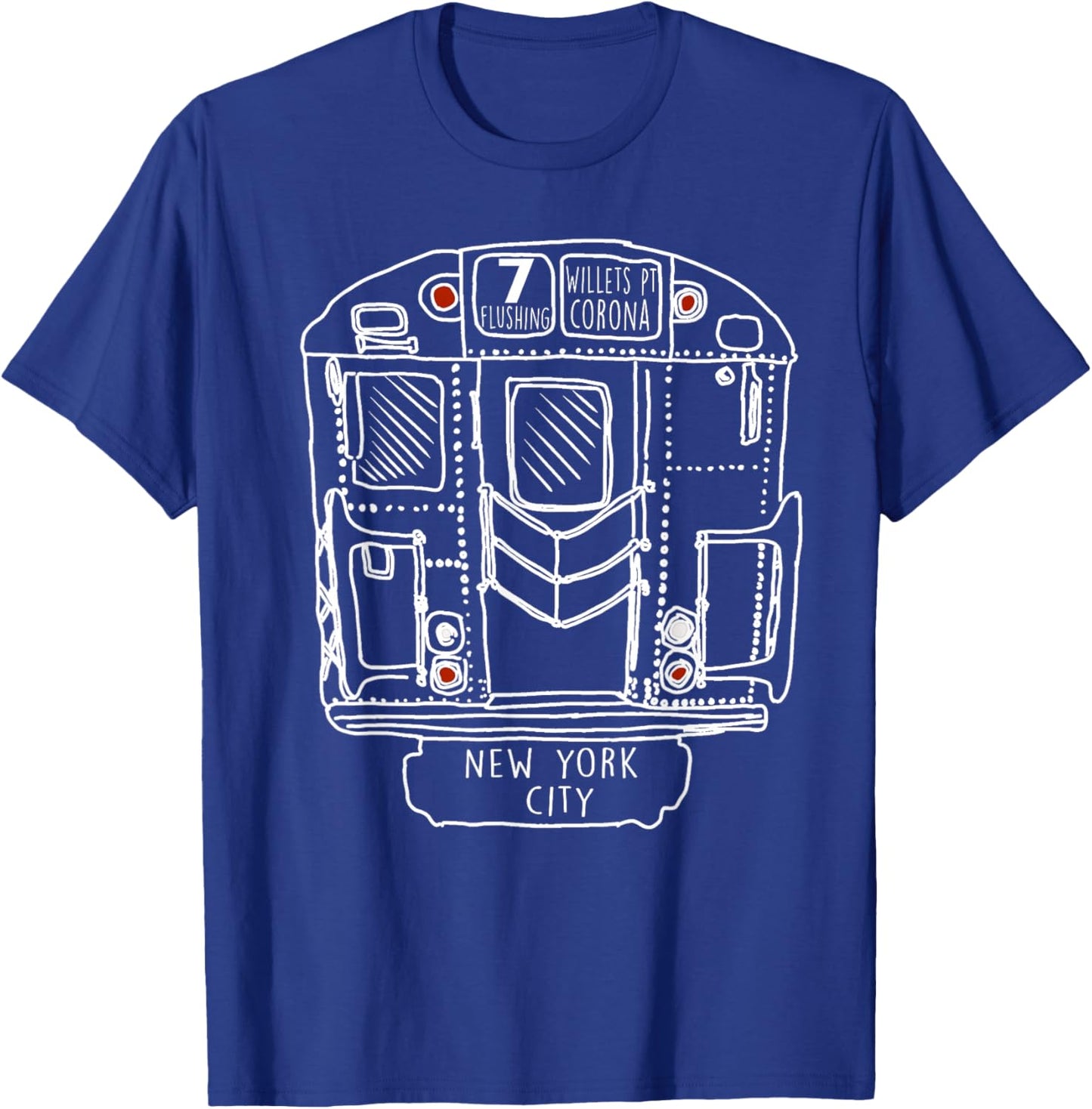 New York City Subway Manhattan Queens Vintage NYC T-Shirt - T-Shirt | Royal