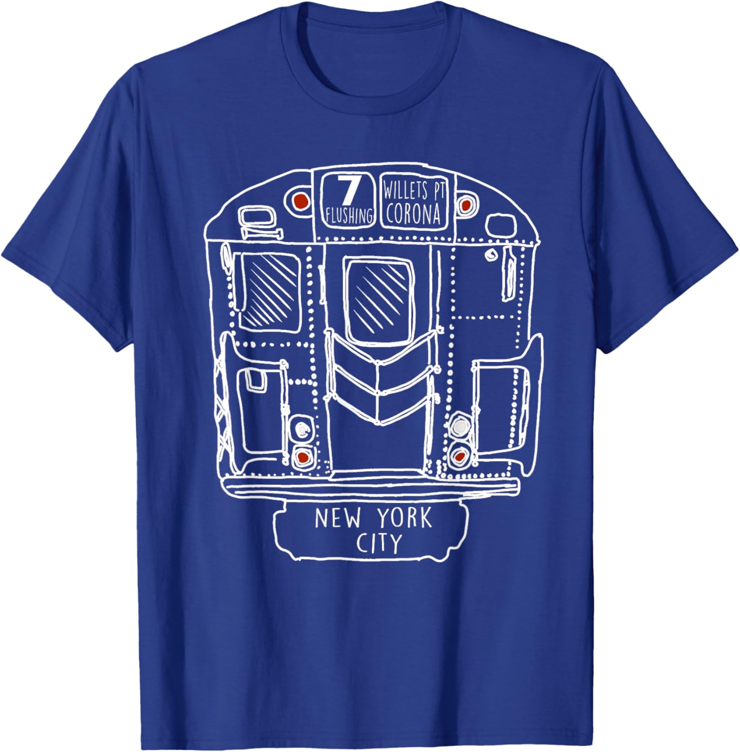 New York City Subway Manhattan Queens Vintage NYC T-Shirt - T-Shirt | Royal