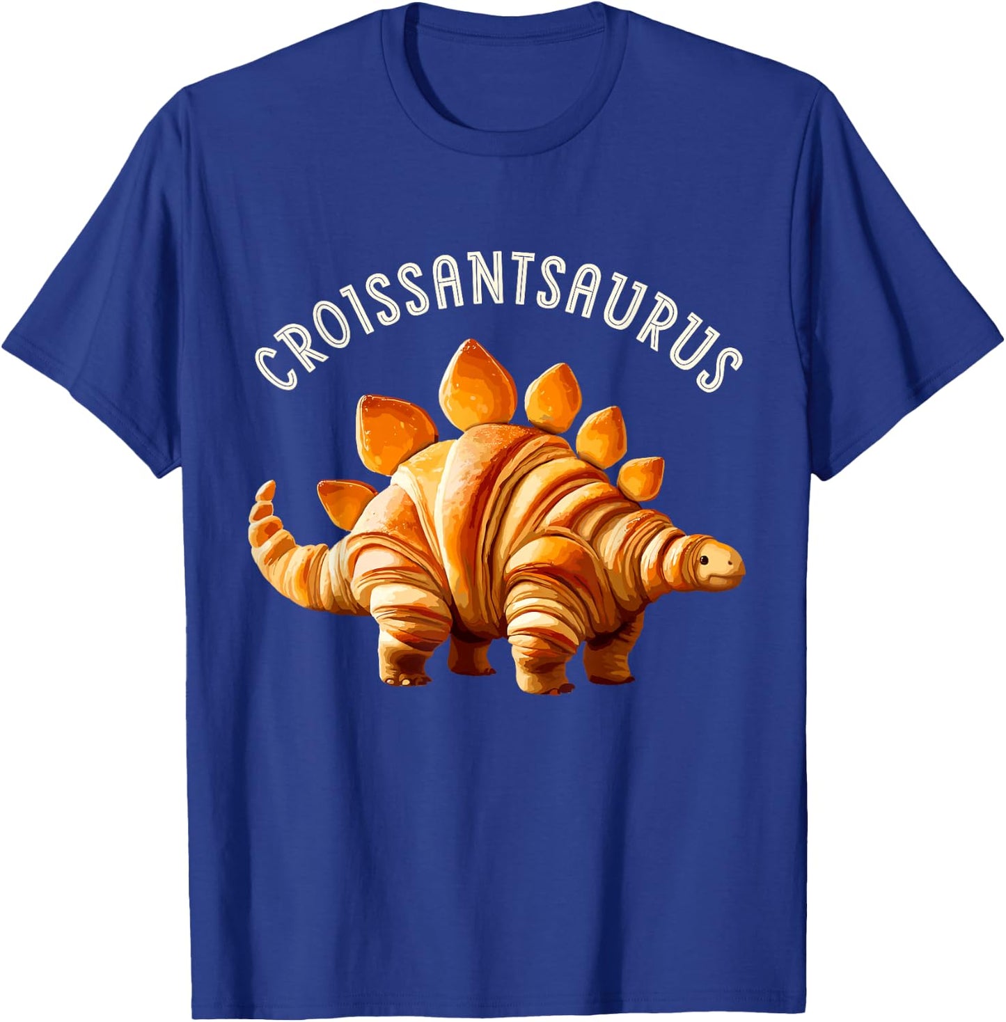 Dinosaur Croissant Bakery Lovers Men Women Boys Girls Kids T-Shirt - T-Shirt | Royal