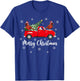 Santa Riding Red Truck Northern Cardinal Bird Christmas T-Shirt - T-Shirt | Royal