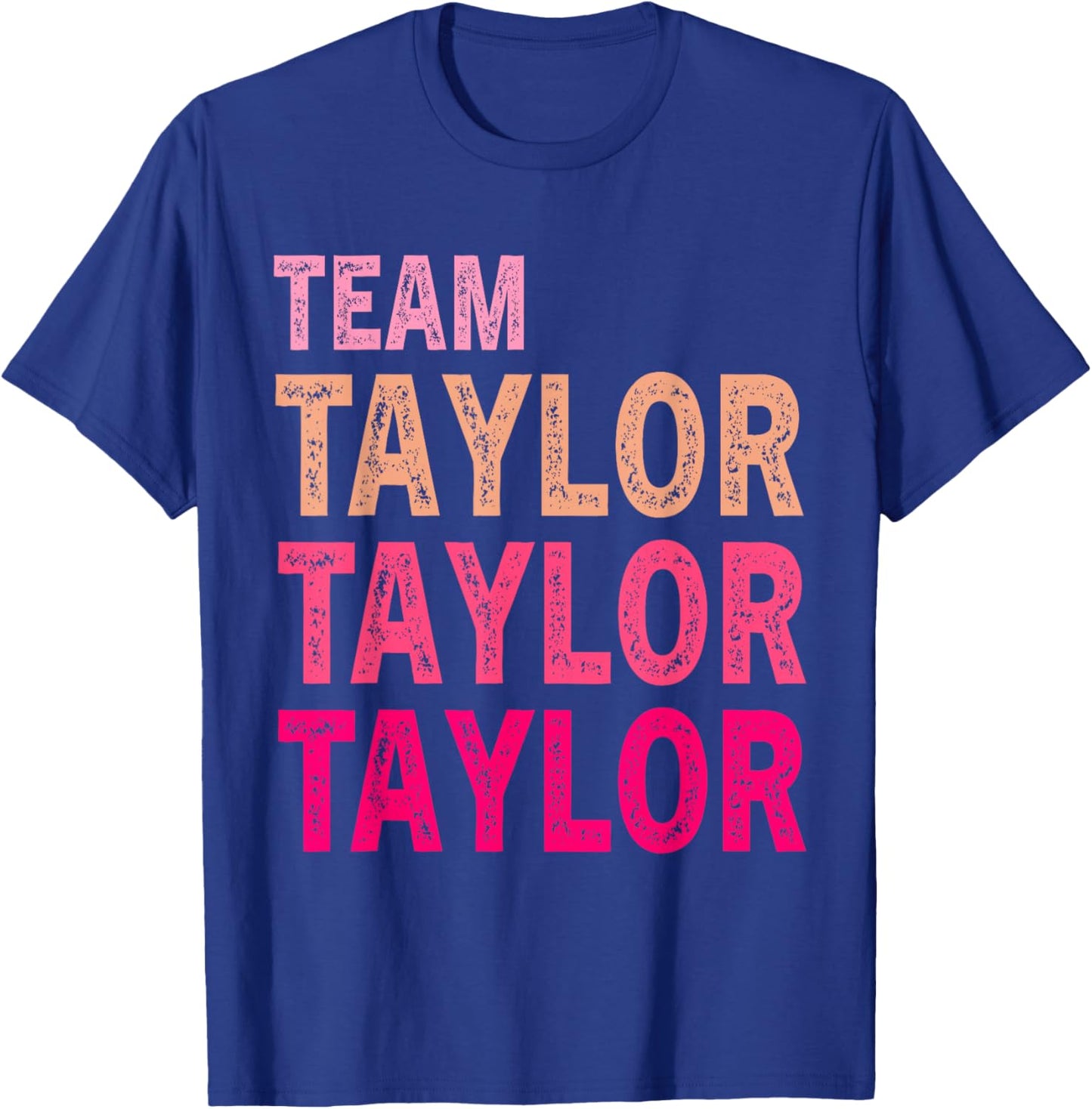 Girl Retro Taylor First Name Personalized Groovy Birthday T-Shirt - T-Shirt | Royal