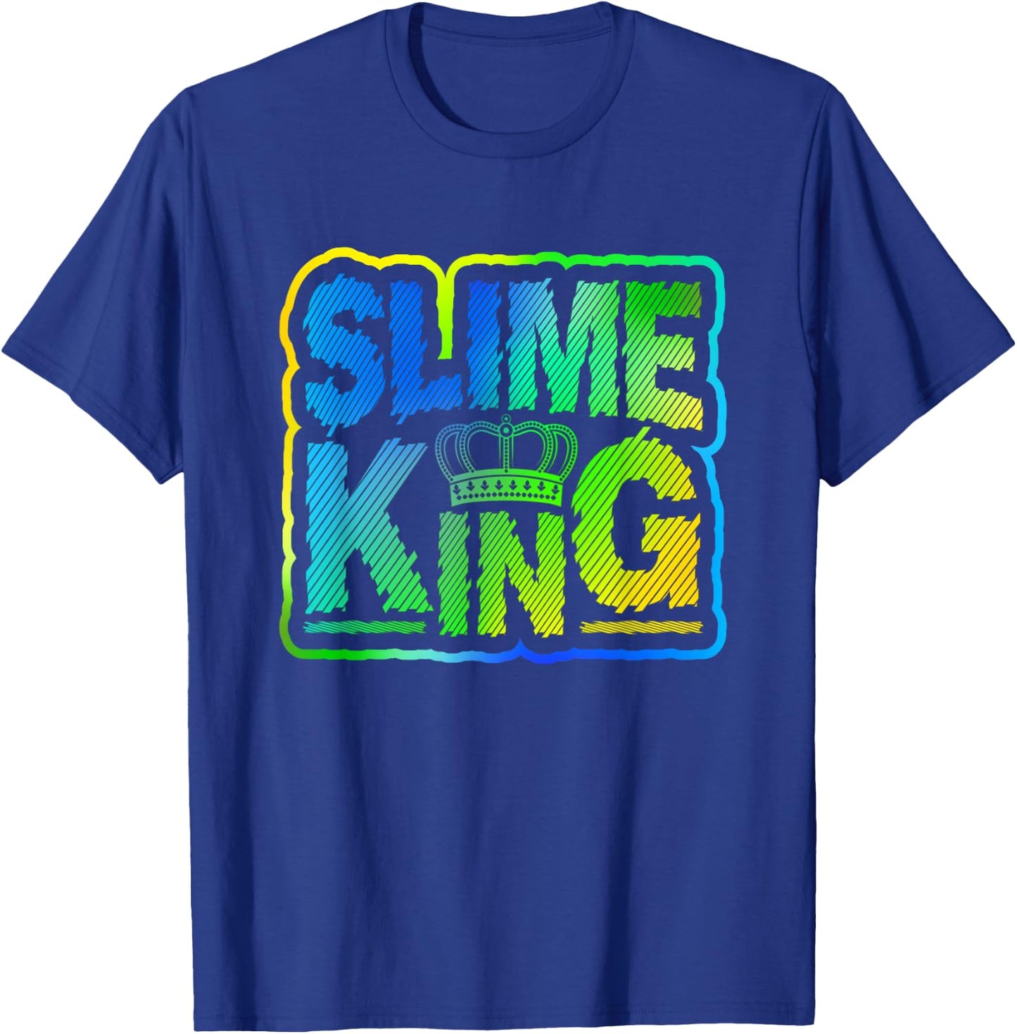 Slime King Boys Birthday Supplies DIY Party Kit T-Shirt - T-Shirt | Royal