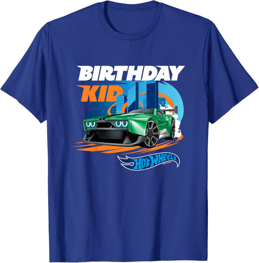 Hot Wheels - Birthday Boy T-Shirt - T-Shirt | Royal
