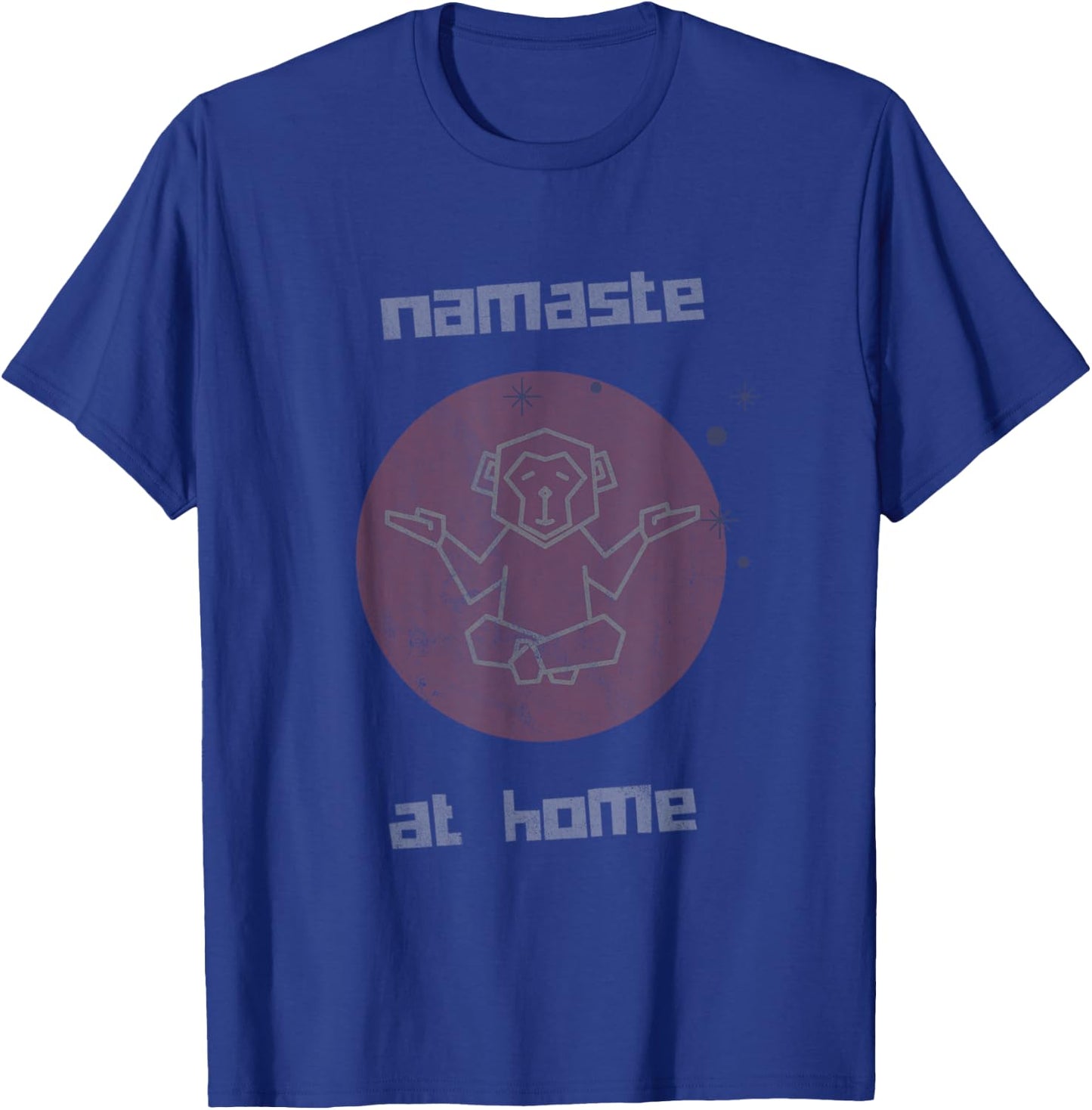 Namaste at Home Monkey T-Shirt - T-Shirt | Royal
