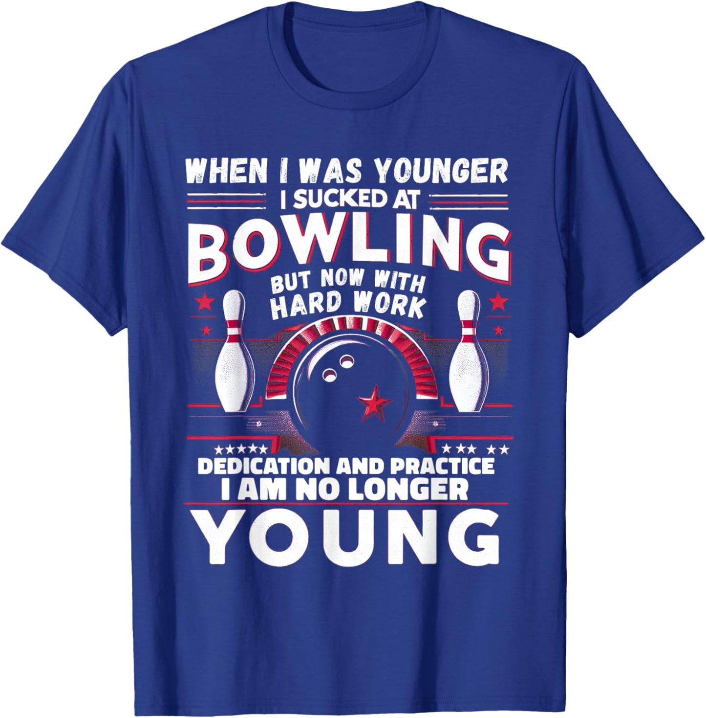 Sucked at Bowling Humor Women Men Funny Bowling T-Shirt - T-Shirt | Royal