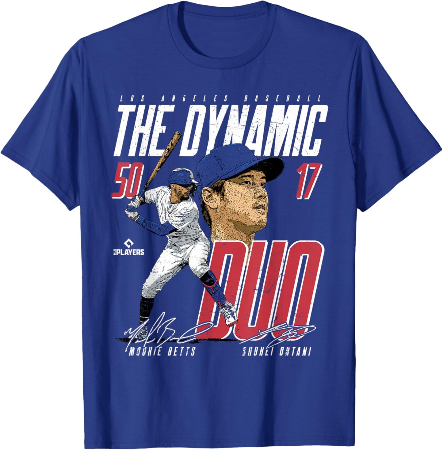 Mookie Betts & Shohei Ohtani | LA MLB Players | MLBDDUO3002 T-Shirt - T-Shirt | Royal