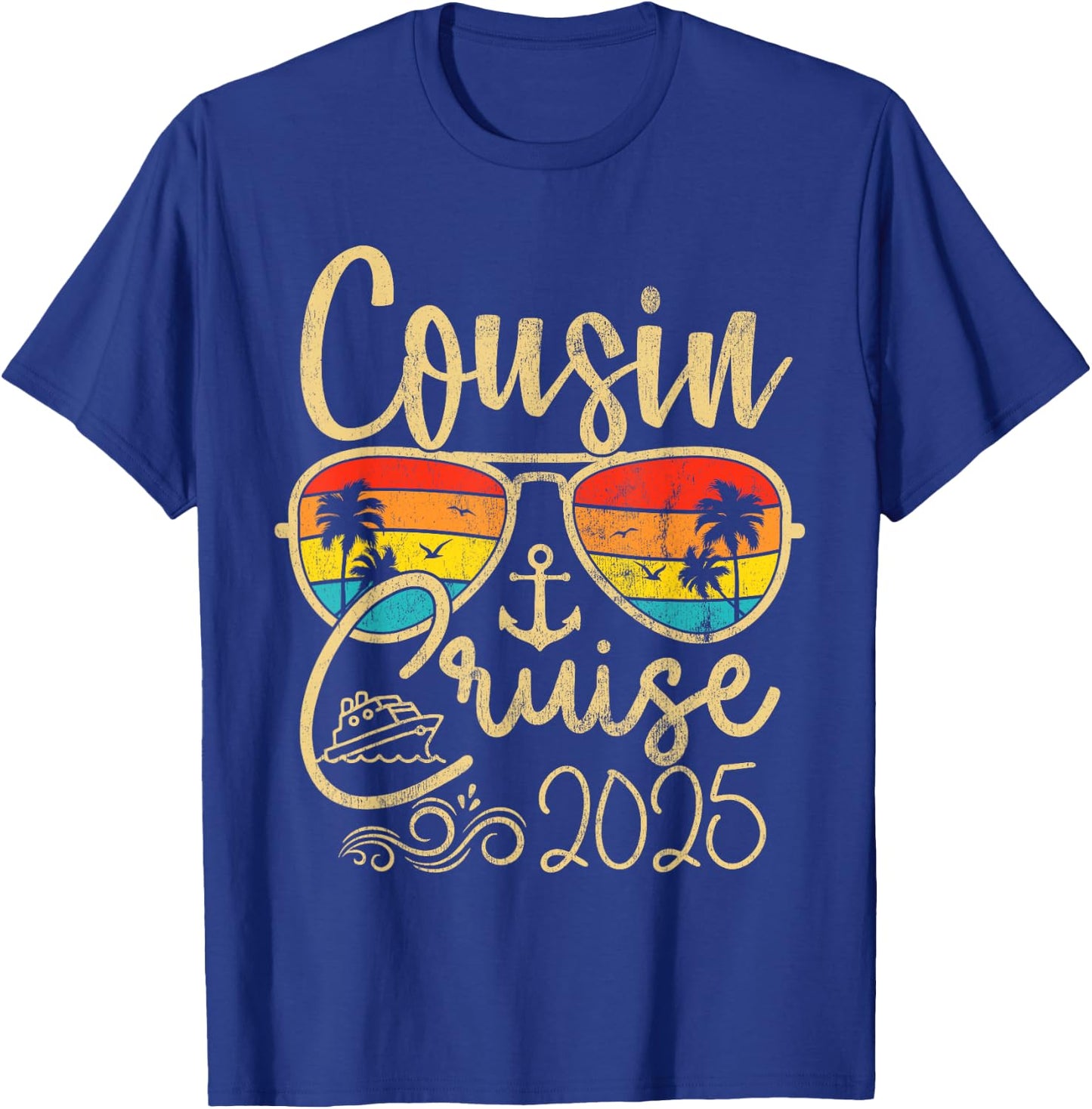 Cousin Cruise Gifts 2025 Matching Party Birthday T-Shirt - T-Shirt | Royal