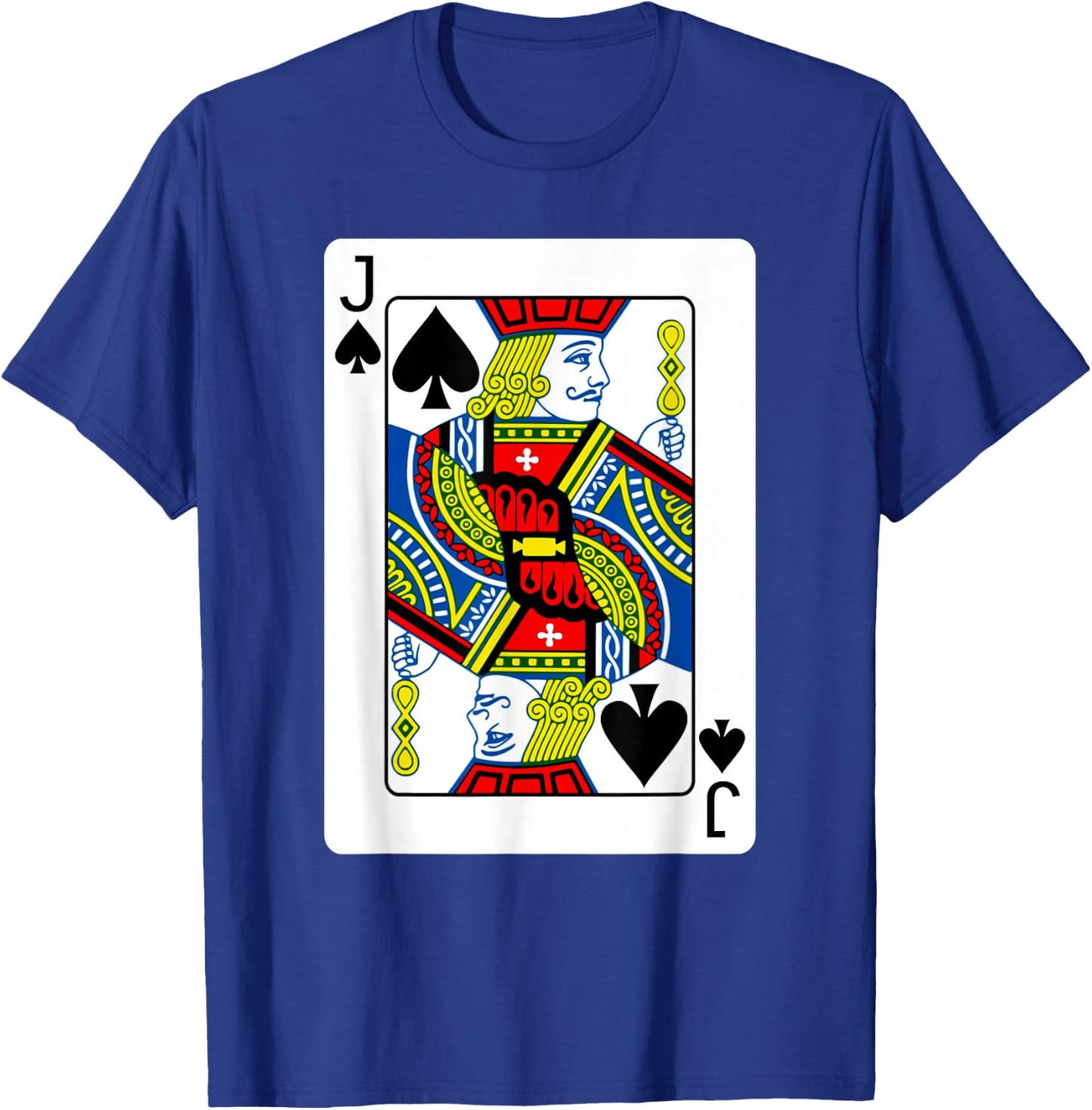 Jack Card Spades Suit Group Costume Poker Player T-Shirt - T-Shirt | Royal