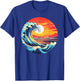 Great Art Aesthetic Tsunami boys Wave off Kanagawa Japanese T-Shirt - T-Shirt | Royal
