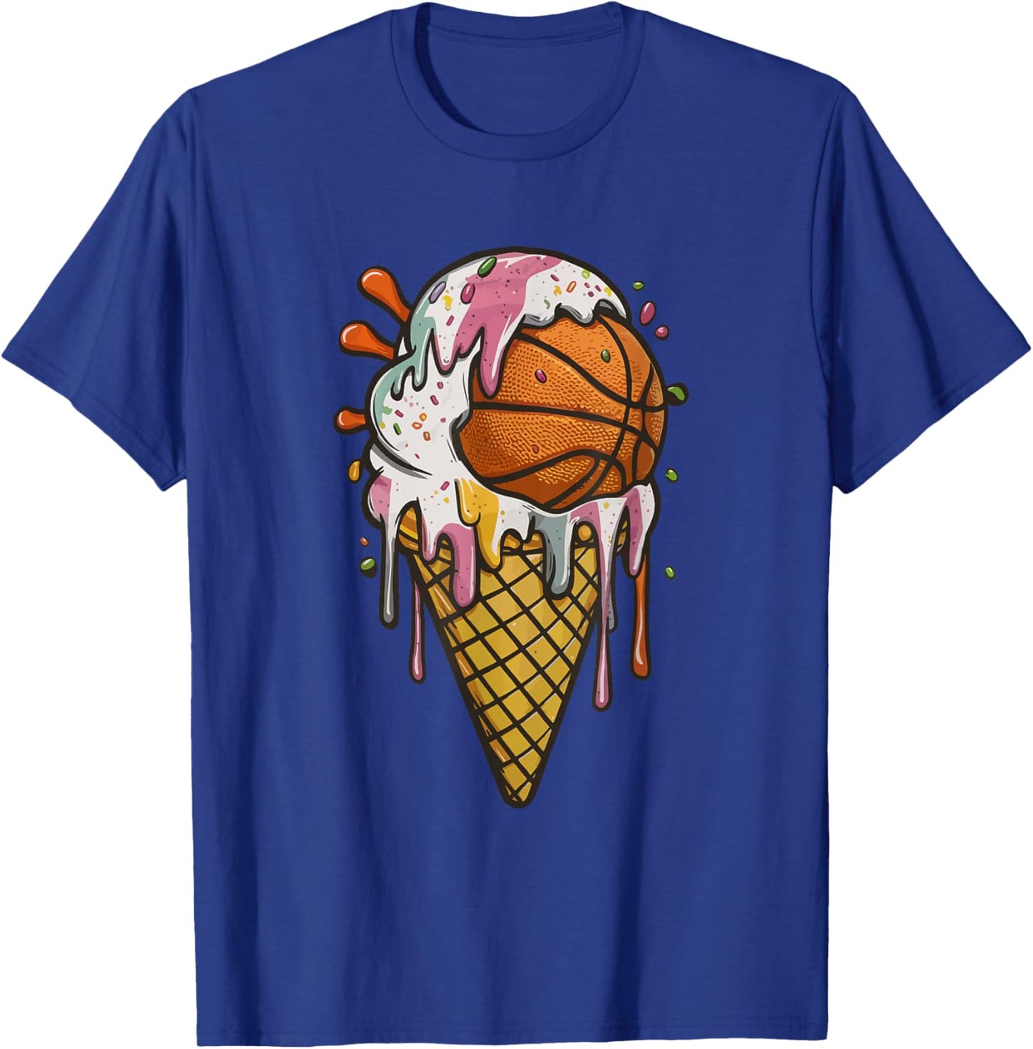Basketball ice cream basketball T-Shirt - T-Shirt | Royal