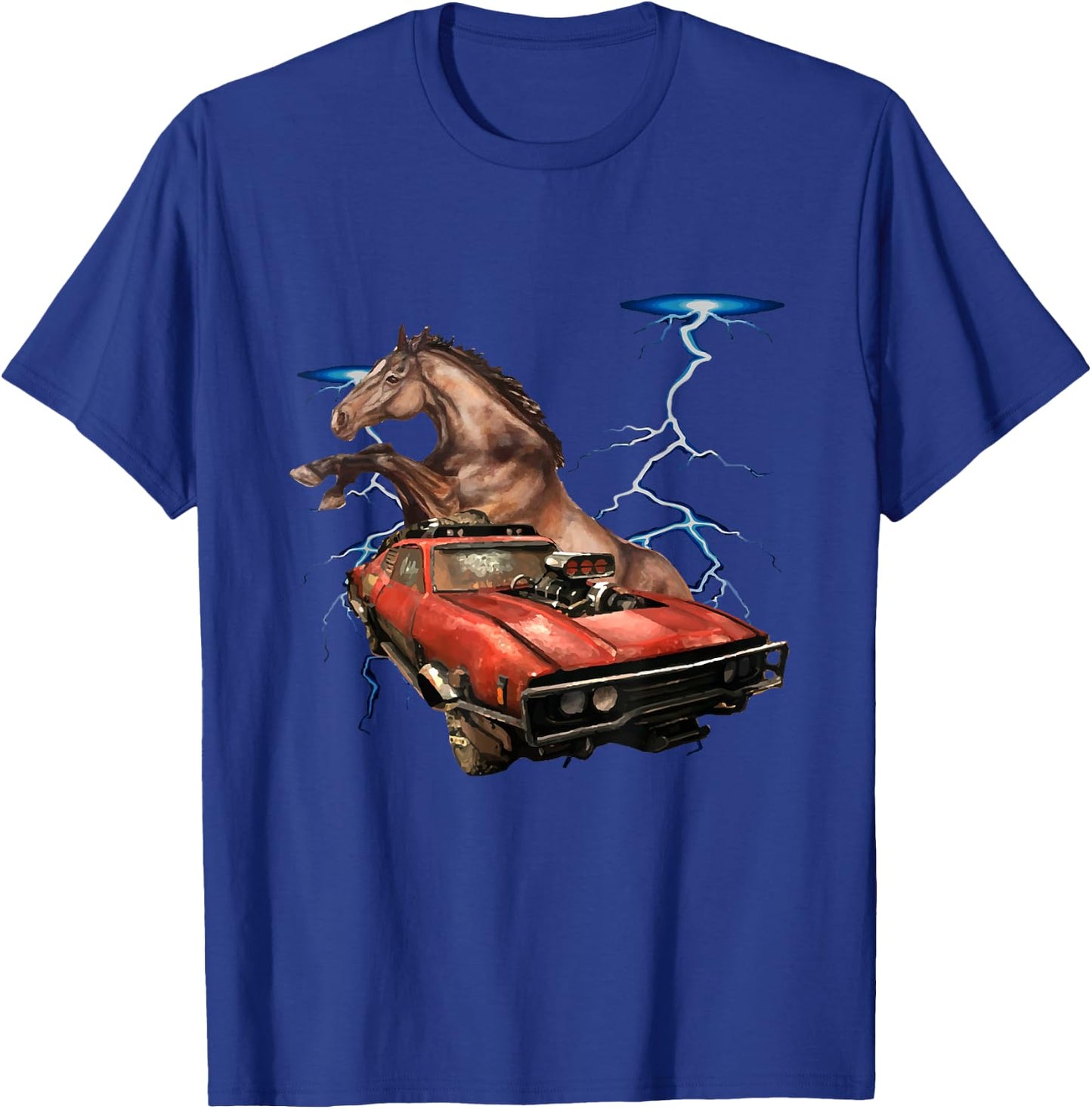 American Muscle Cars - Thunderstorm Car - Auto Mechanic Gift T-Shirt - T-Shirt | Royal