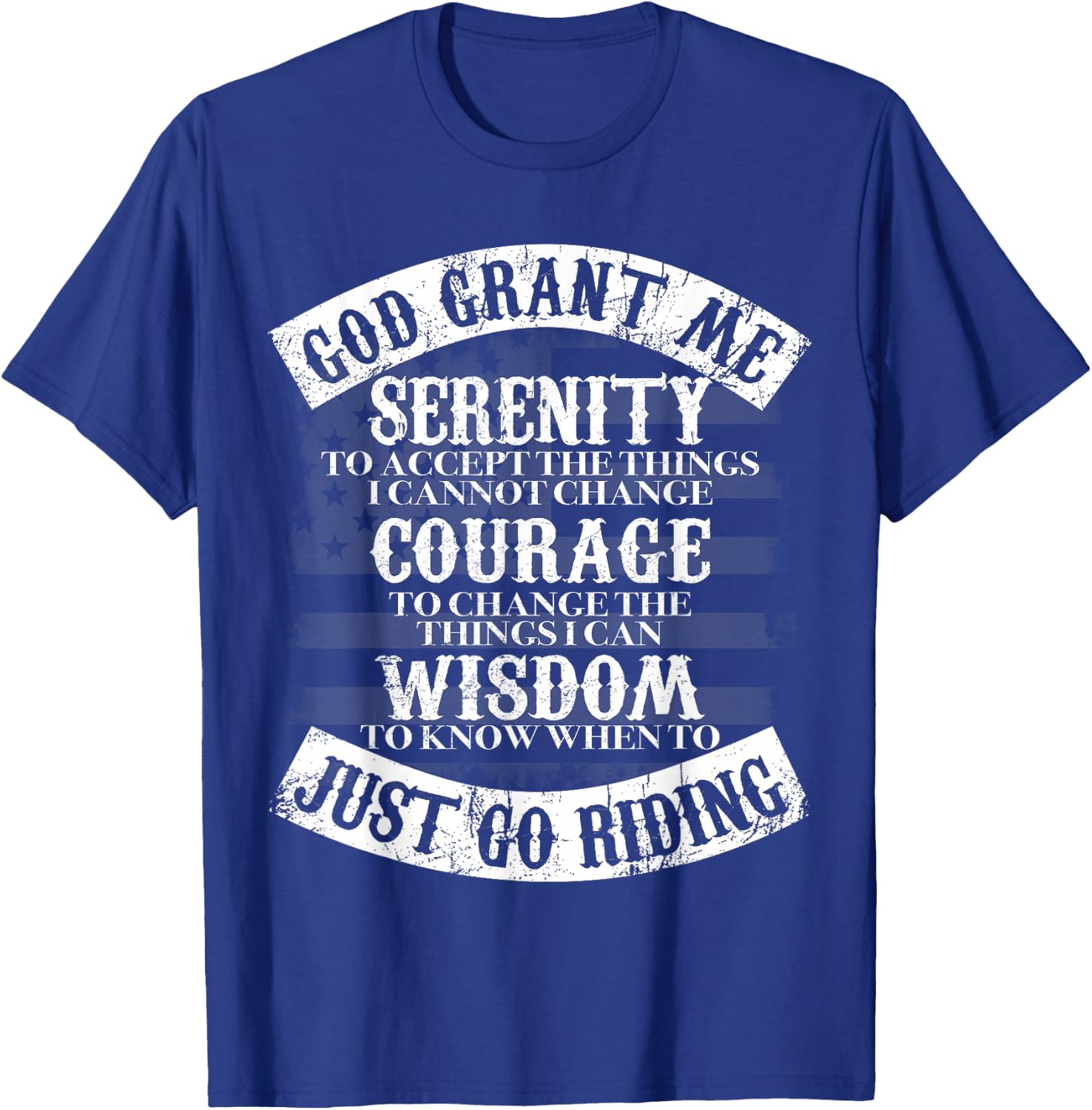 Biker's Prayer Shirt Christian Biker Motorcycle Riding Gift T-Shirt - T-Shirt | Royal