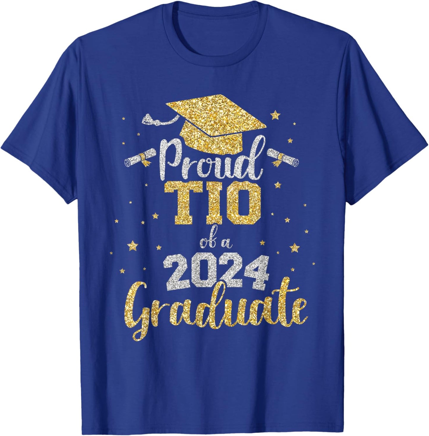 Proud tio of a class of 2024 graduate senior graduation T-Shirt - T-Shirt | Royal