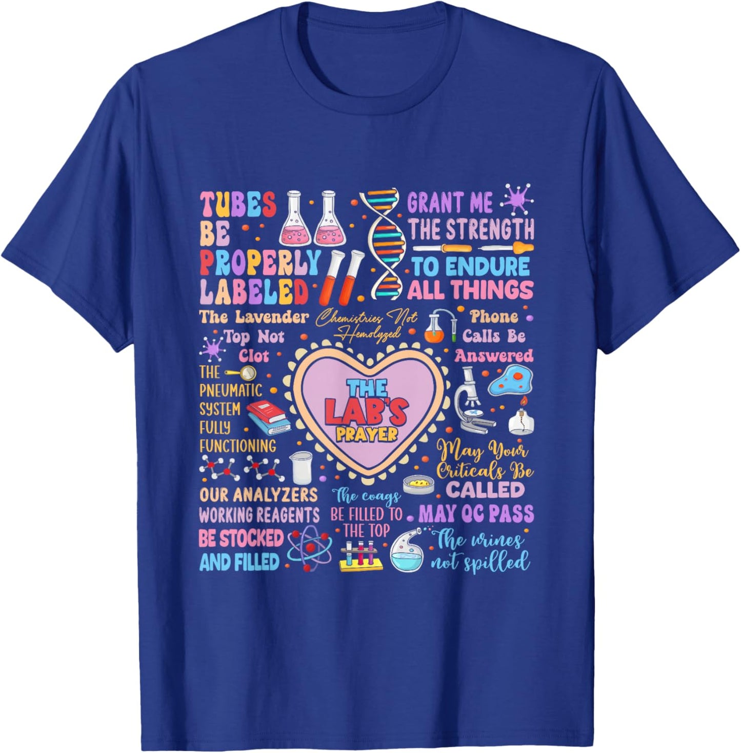 The Lab's Prayer Medical Laboratory Scientist Lab Week 2025 T-Shirt - T-Shirt | Royal
