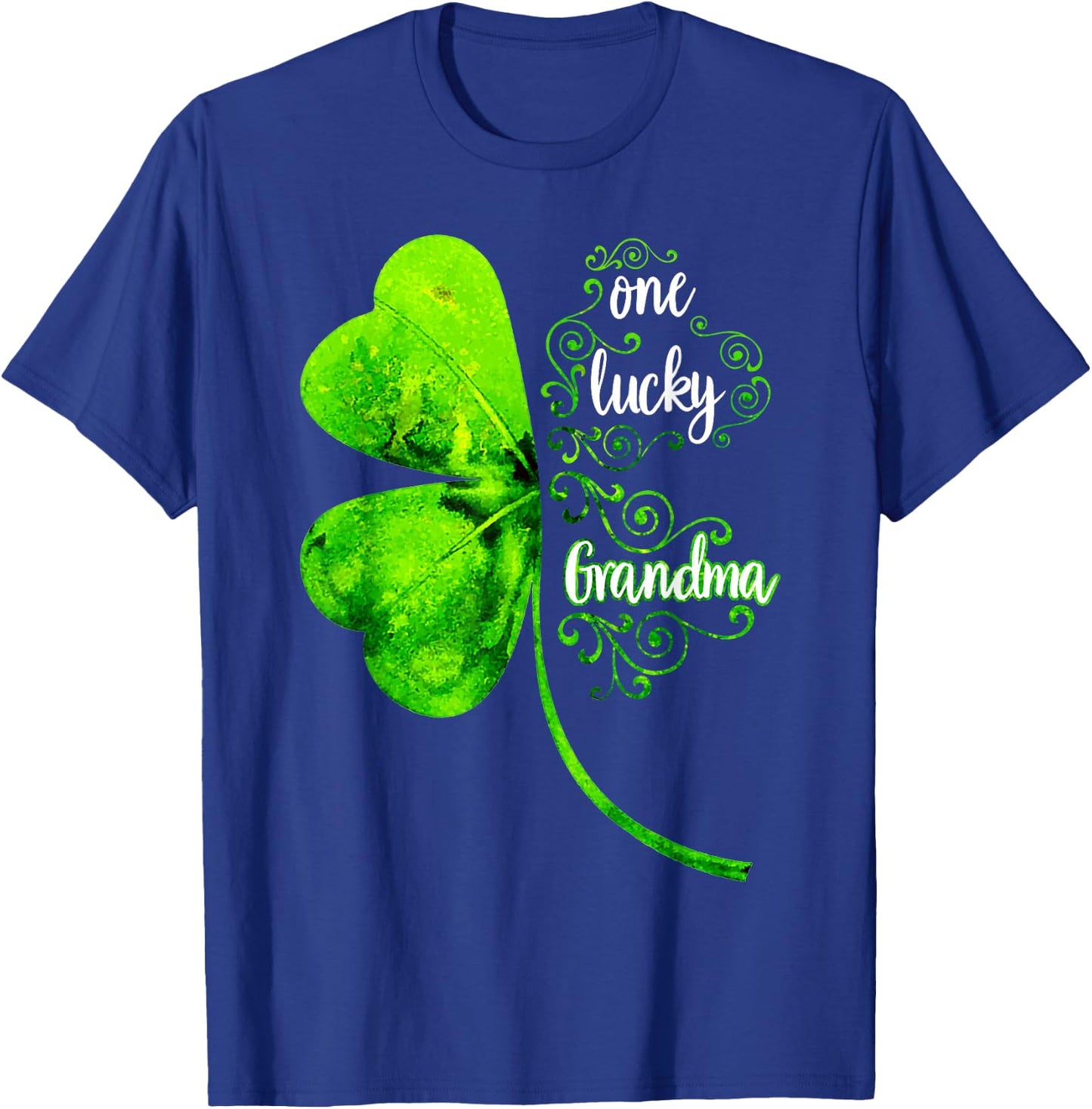 One Lucky Grandma Shamrock Grandma St Patricks Day T-Shirt - T-Shirt | Royal