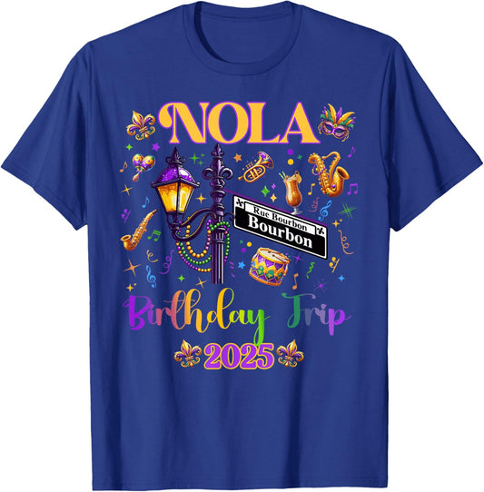 New Orleans Nola 2025 Girls' Birthday Bachelorette T-Shirt - T-Shirt | Royal