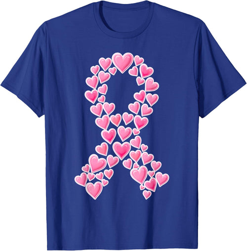 Pink Ribbon Hearts Breast Cancer Awareness Support Squads