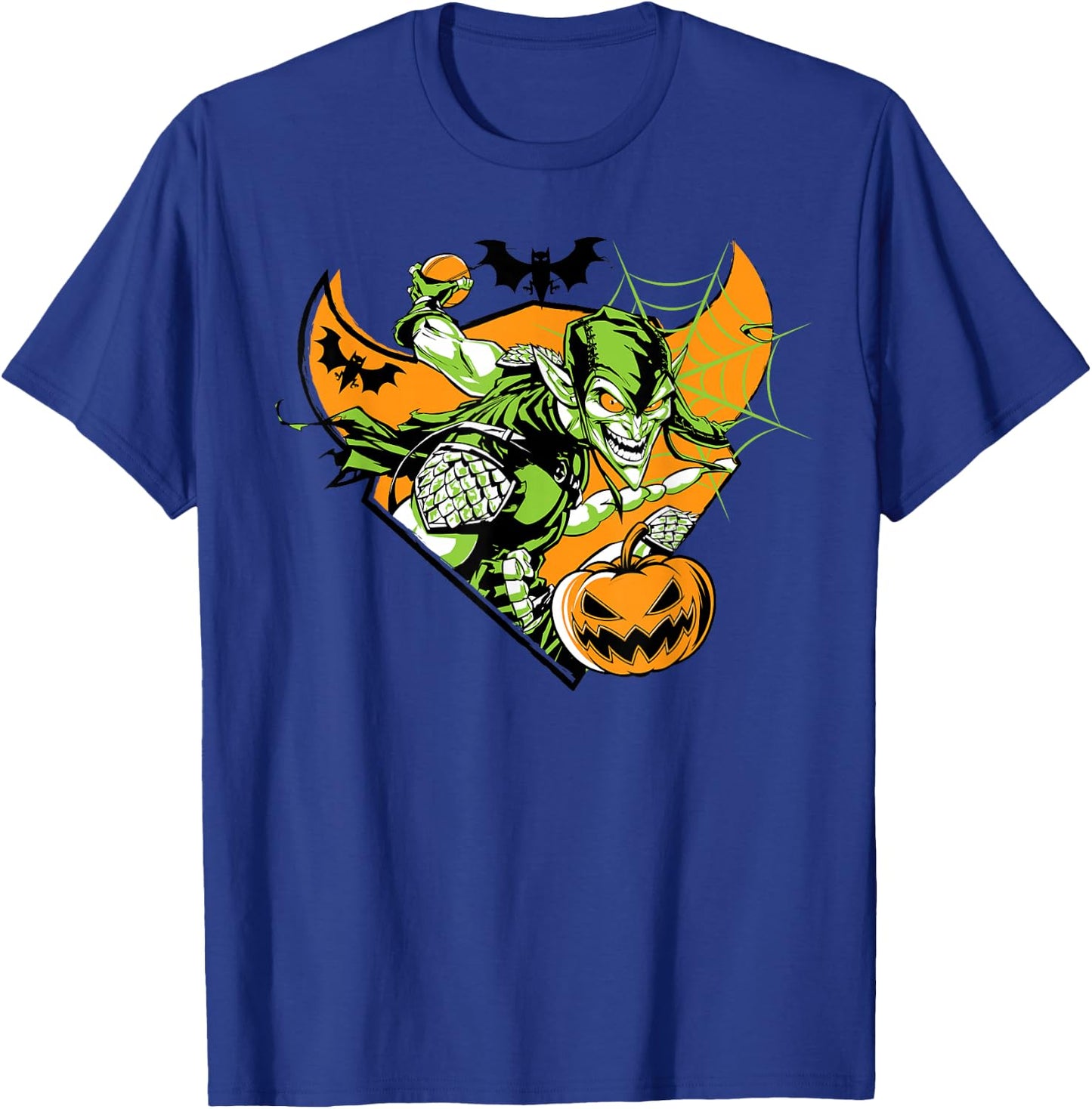 Marvel Green Goblin Pumpkin Bomb Halloween T-Shirt - T-Shirt | Royal