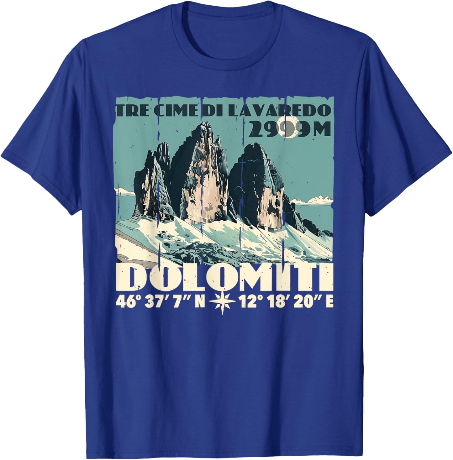 Dolomites Italy Tre Cime di Lavaredo Drei Zinnen Hiking Gift T-Shirt - T-Shirt | Royal
