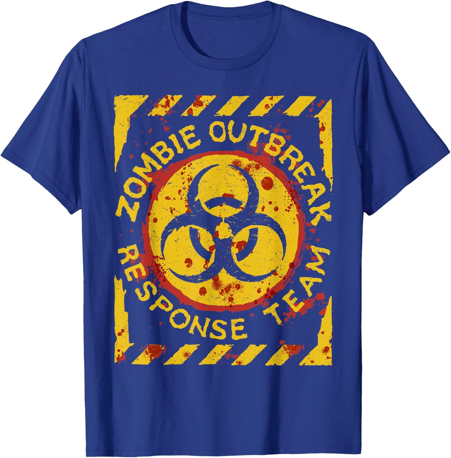 Zombie Outbreak Halloween Response Team Funny Men Apocalypse T-Shirt - T-Shirt | Royal